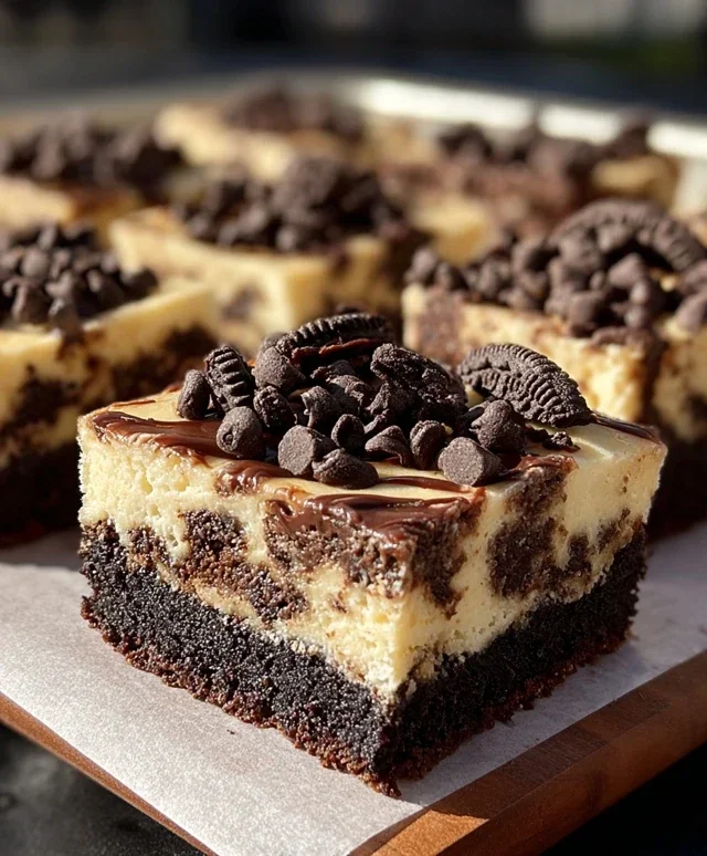 Chocolate Chip Oreo Cheesecake Bars