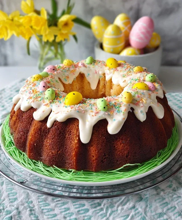 Easter Basket Bundt Cake Recipe (Easy Spring Dessert!)