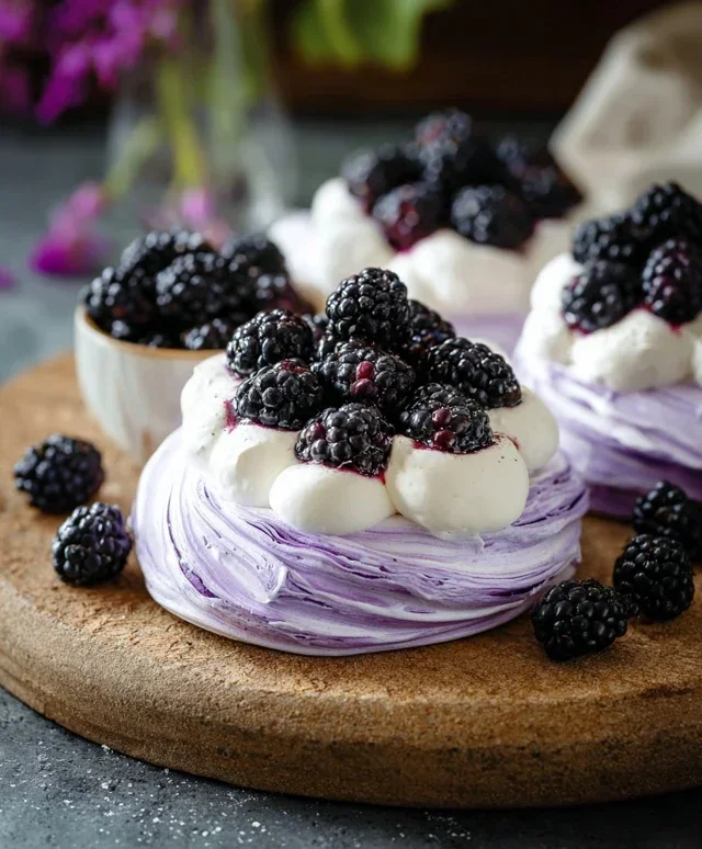 Blackberry Pavlovas