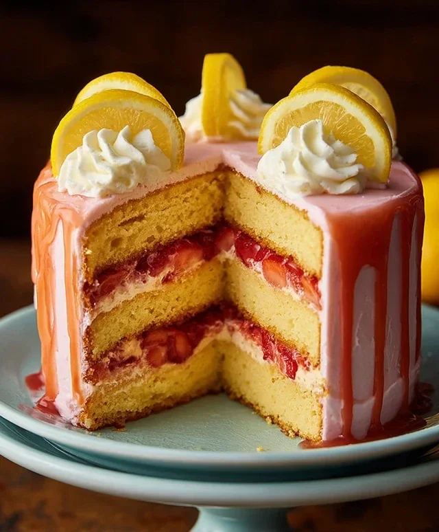 Strawberry Lemonade Cake