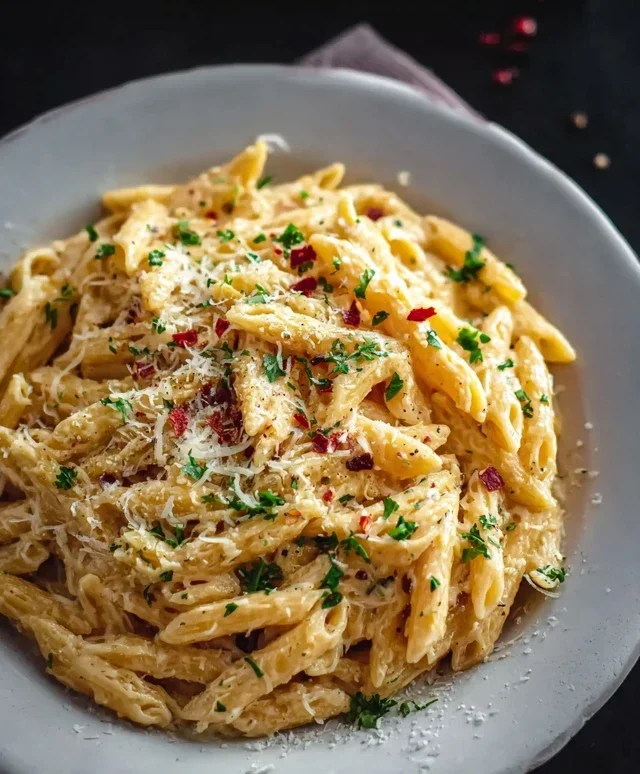 One Pot Creamy Garlic Pasta (Just 20 Minutes!)