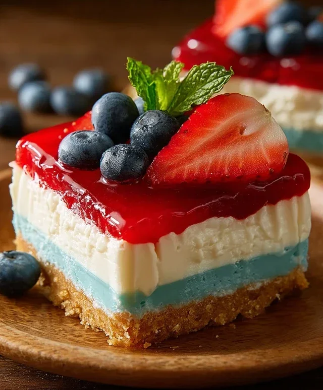 No Bake Patriotic Cheesecake