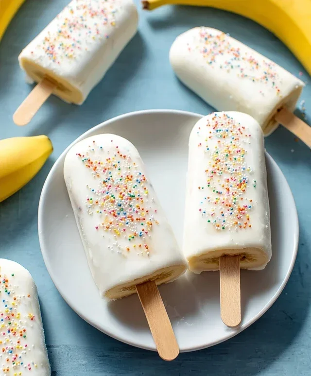 Frozen Banana Yogurt Pops
