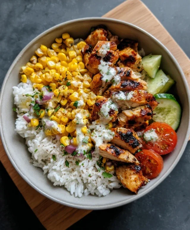 Street Corn Chicken Rice Bowl