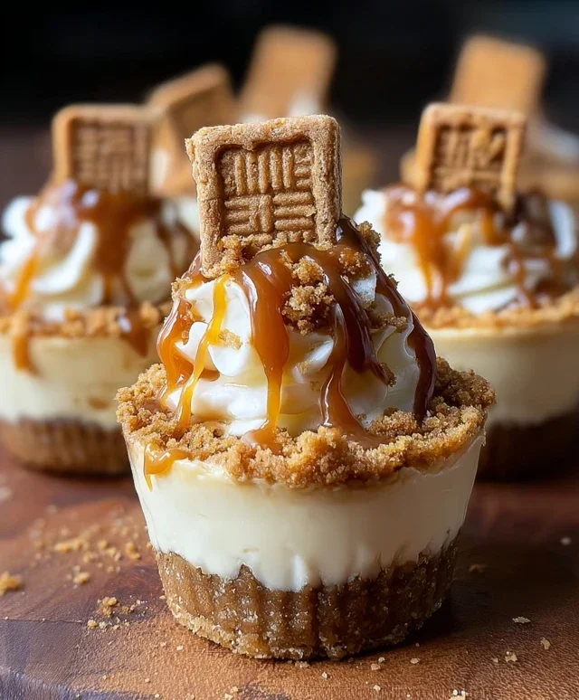 Mini Cookie Butter Cheesecake Cups