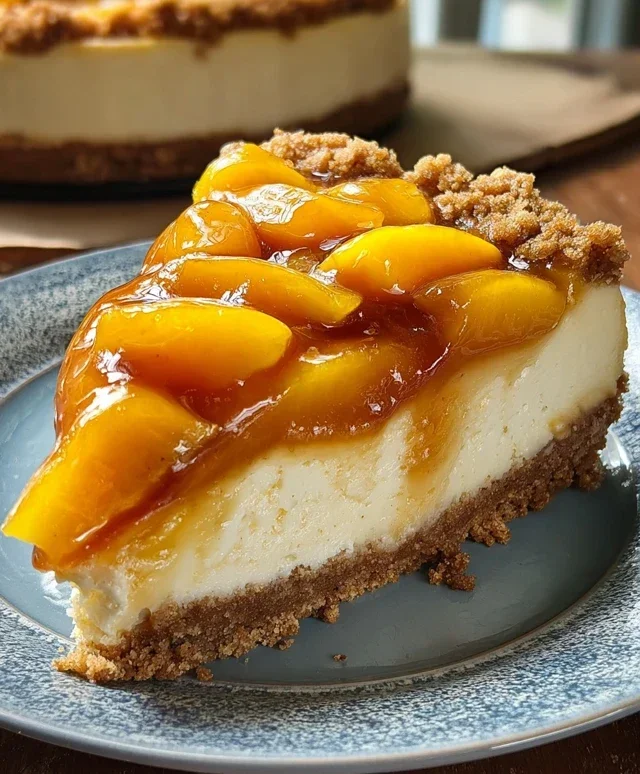 Peach Cobbler Cheesecake