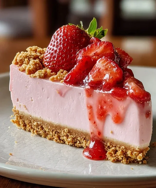 Strawberry Crunch Pink Cheesecake