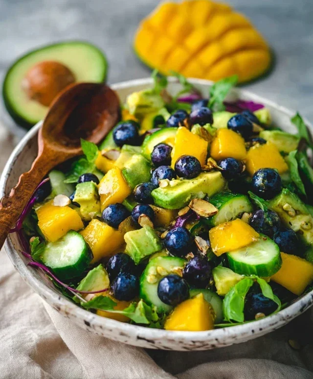 Mango Cucumber Salad with Blueberry and Avocado