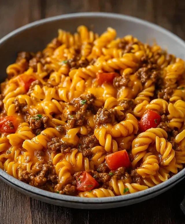 Cheesy Beef Taco Pasta