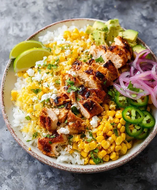 Street Corn Chicken Rice Bowl Recipe