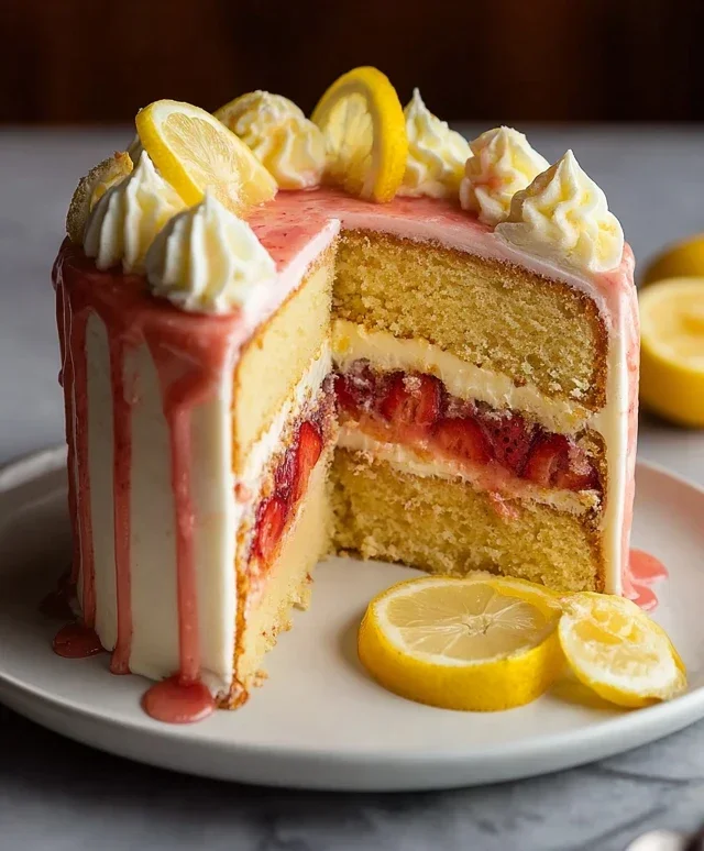 Strawberry Lemonade Cake