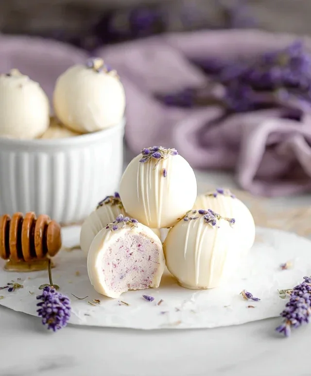 Honey Lavender White Chocolate Truffles