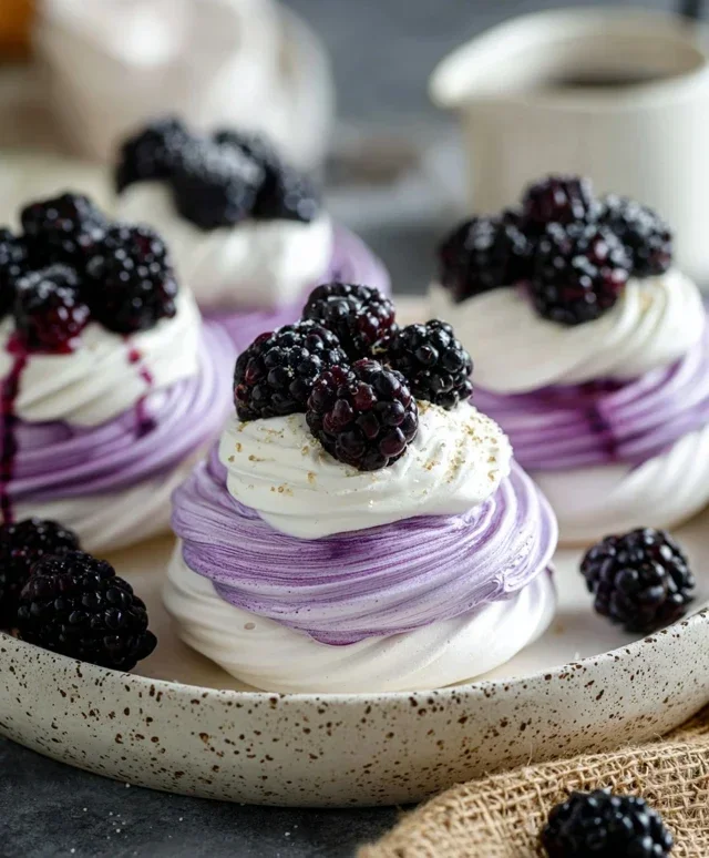 Blackberry Pavlovas
