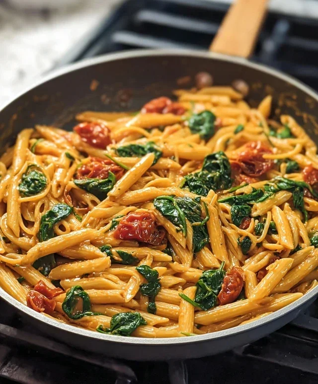 One-Pot Spinach Tomato Pasta