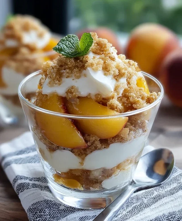 Classic Peach Cobbler Parfait