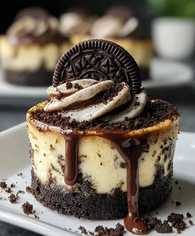 Oreo Overload Stuffed Mini Cheesecake