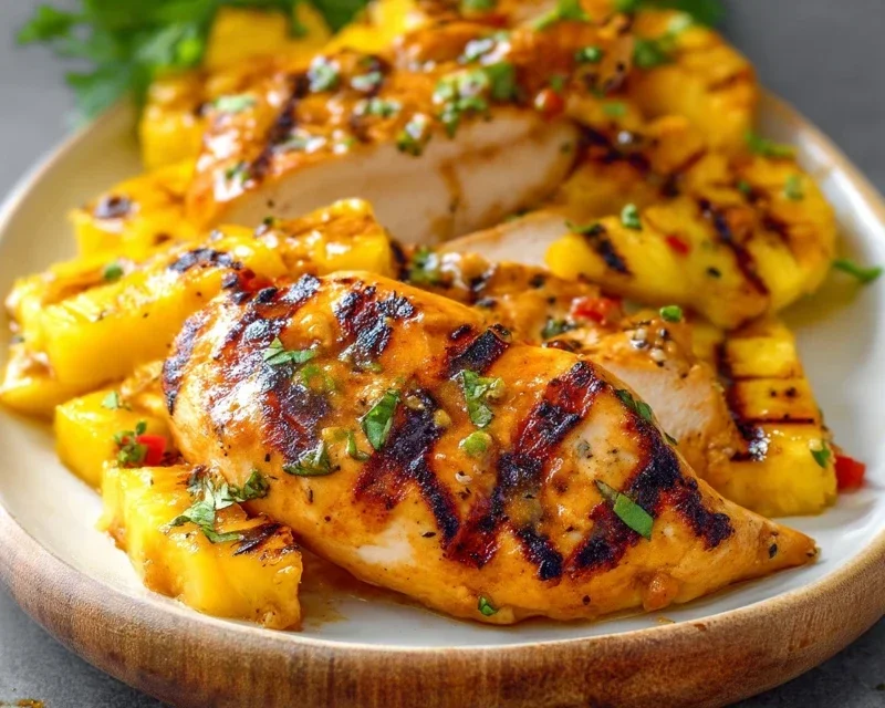 Grilled Mango Pineapple Chicken