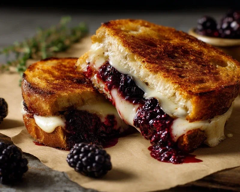 Blackberry Balsamic and Brie Grilled Cheese