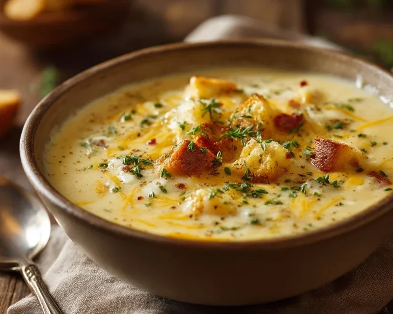 Broccoli Potato Cheese Soup Recipe
