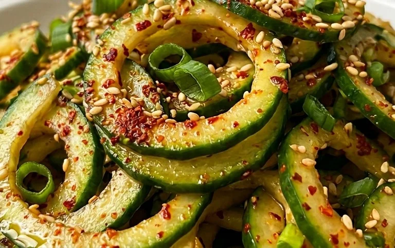 Spiral Cucumber Salad: Korean-Inspired Recipe