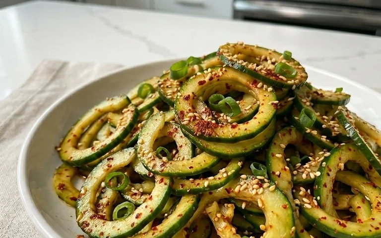 Spiral Cucumber Salad: Korean-Inspired Recipe