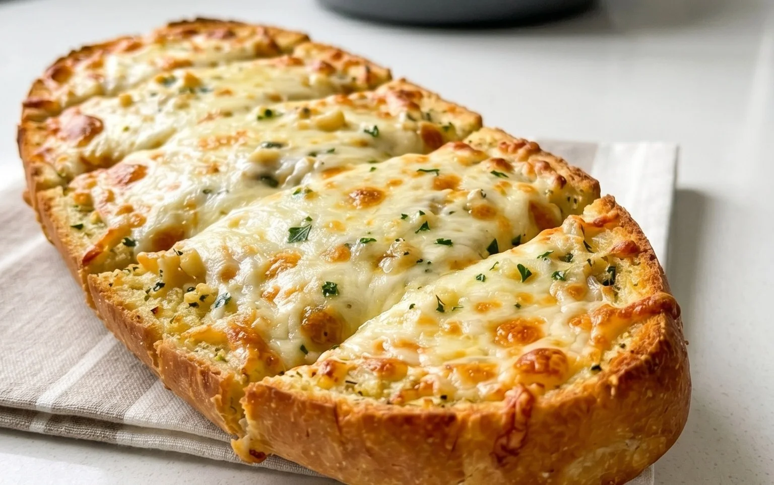 BEST CHEESY GARLIC BREAD RECIPE