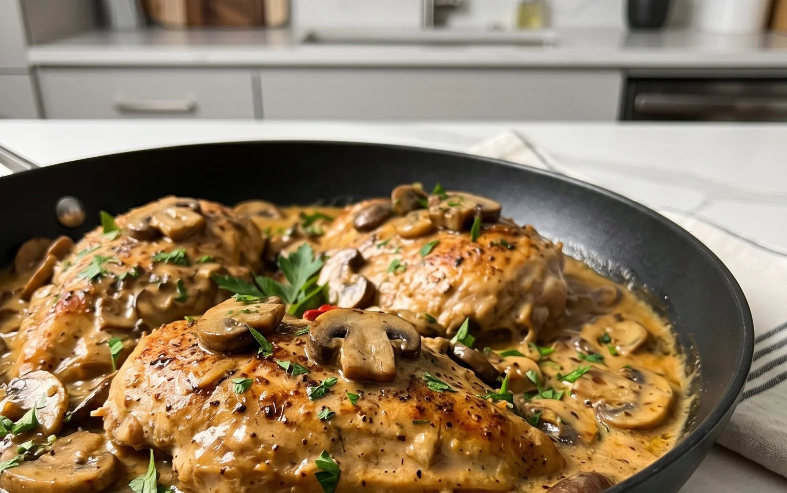 Creamy Mushroom Chicken Recipe
