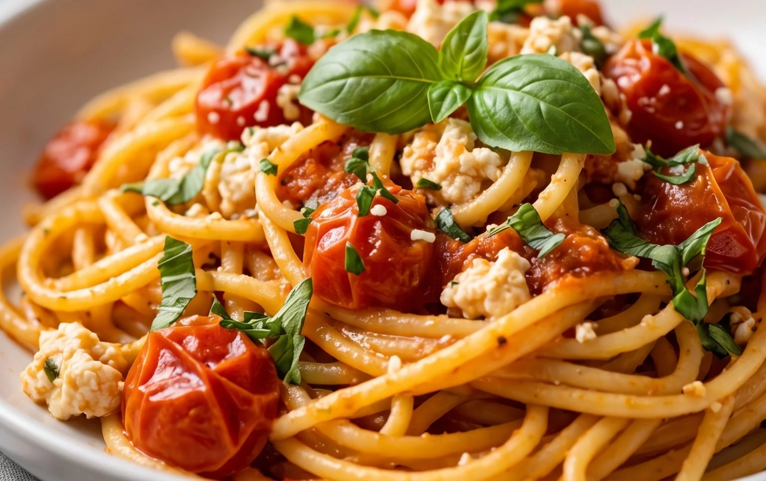 Roasted Tomato and Garlic Ricotta Pasta