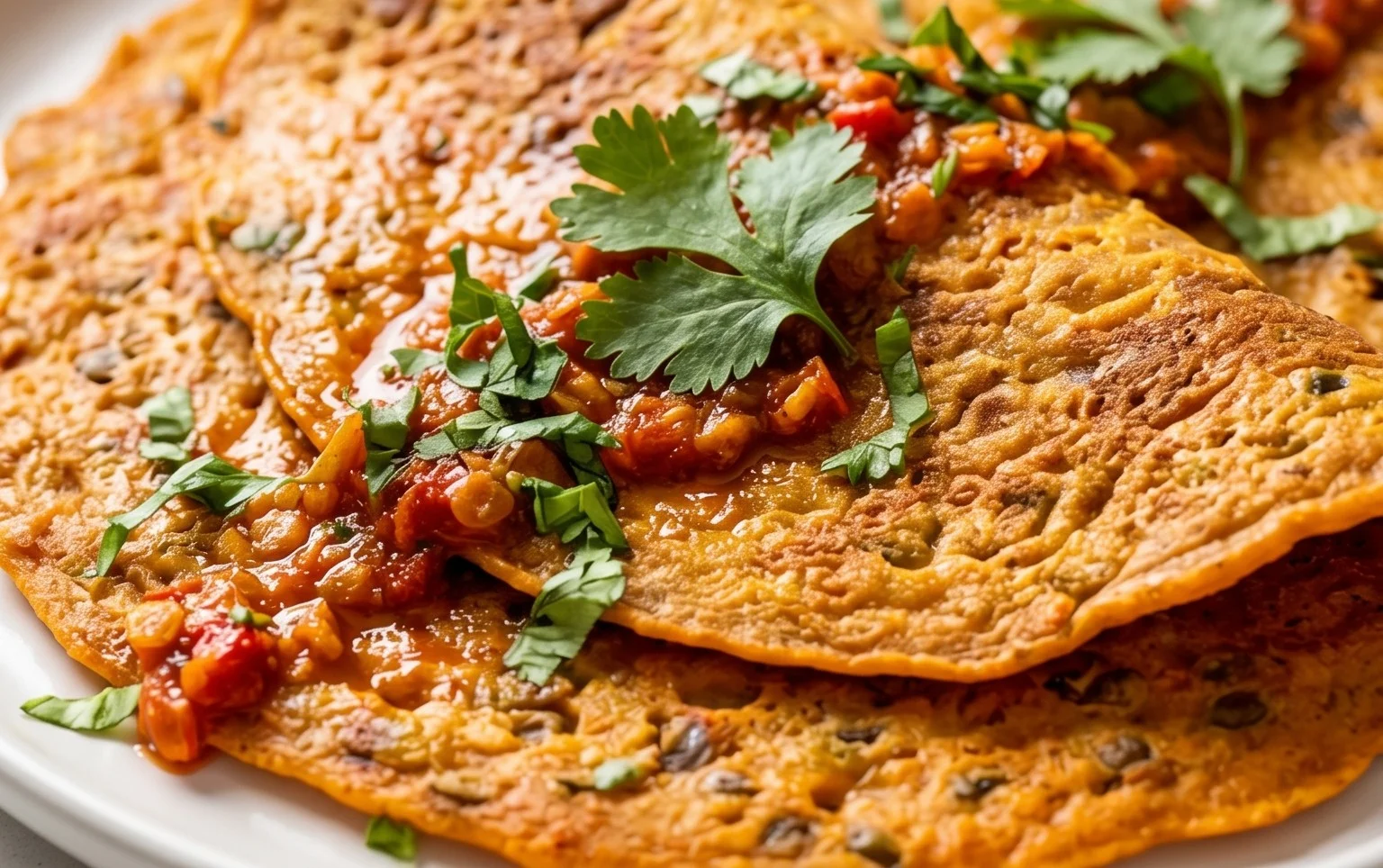 Masoor Dal Chilla | Savory Red Lentil Pancakes
