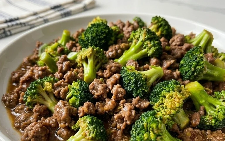 Ground Beef and Broccoli