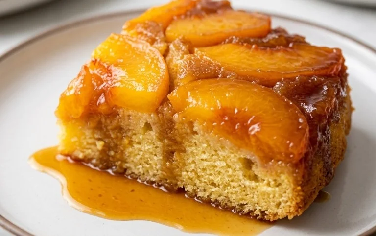 Peach Upside-Down Cake Recipe