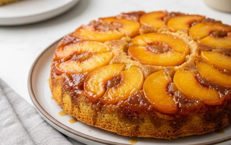 Peach Upside-Down Cake Recipe