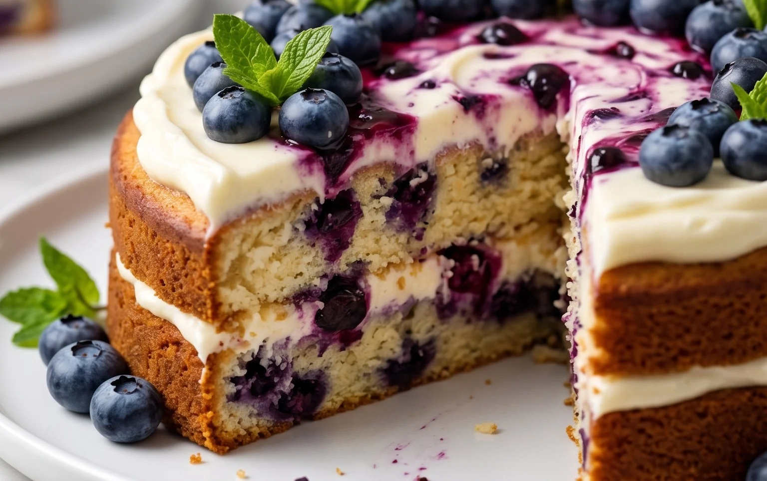 Nova Scotia Blueberry Cream Cake