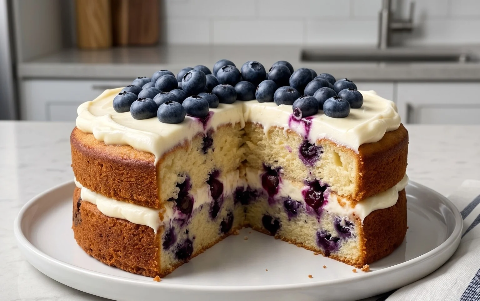 Nova Scotia Blueberry Cream Cake