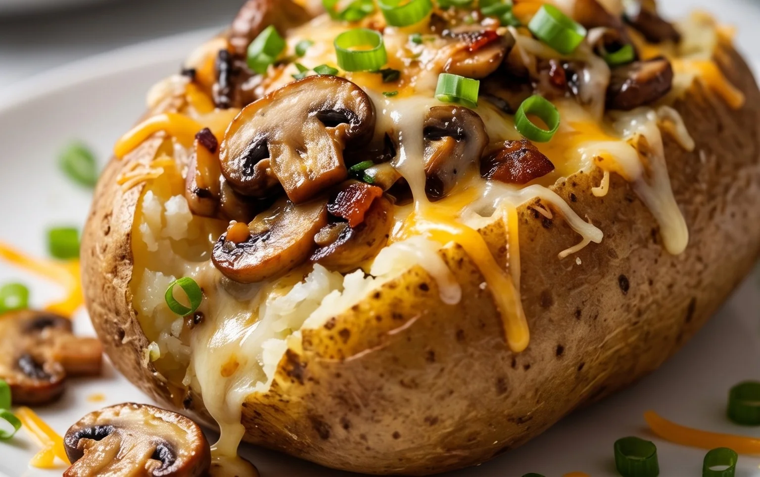 The Ultimate Stuffed Baked Potatoes with Mushrooms