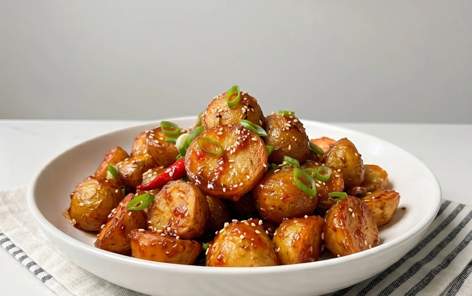 Crispy Honey Chilli Potatoes