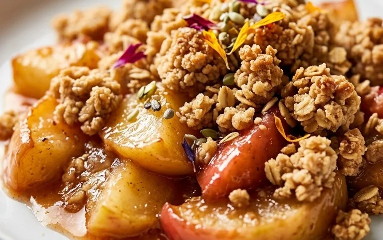 Healthy Breakfast Apple Crum extractble