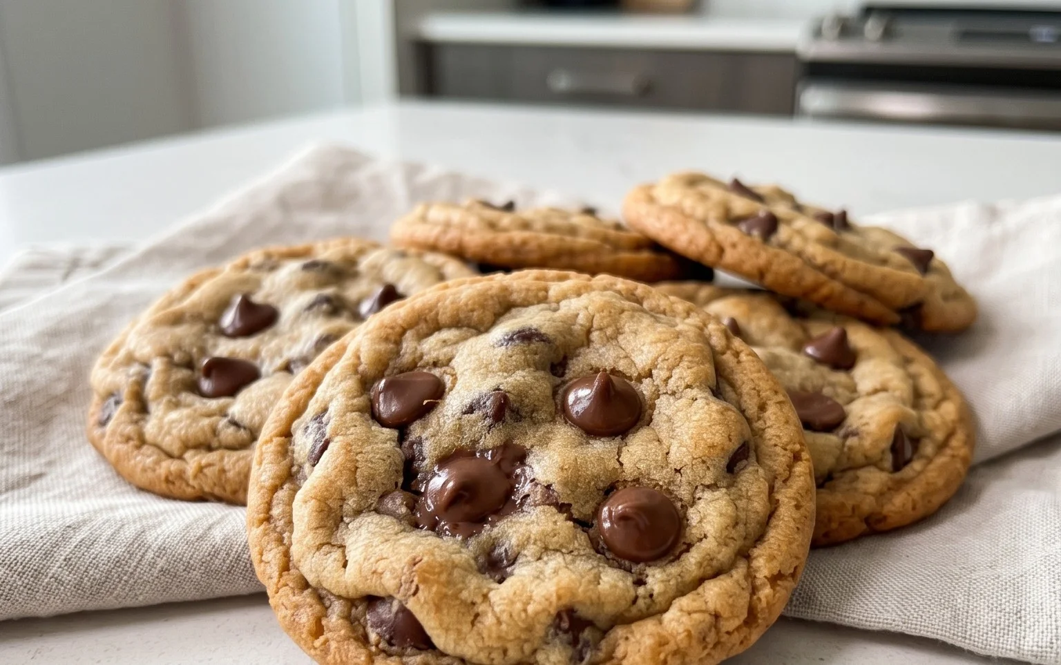 Crispy and Chewy Chocolate Chip Cookies
