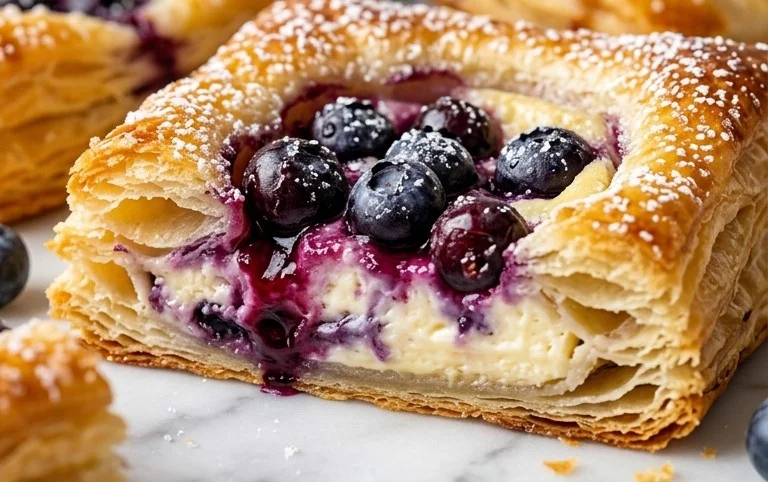 Blueberry Cream Cheese Puff Pastry