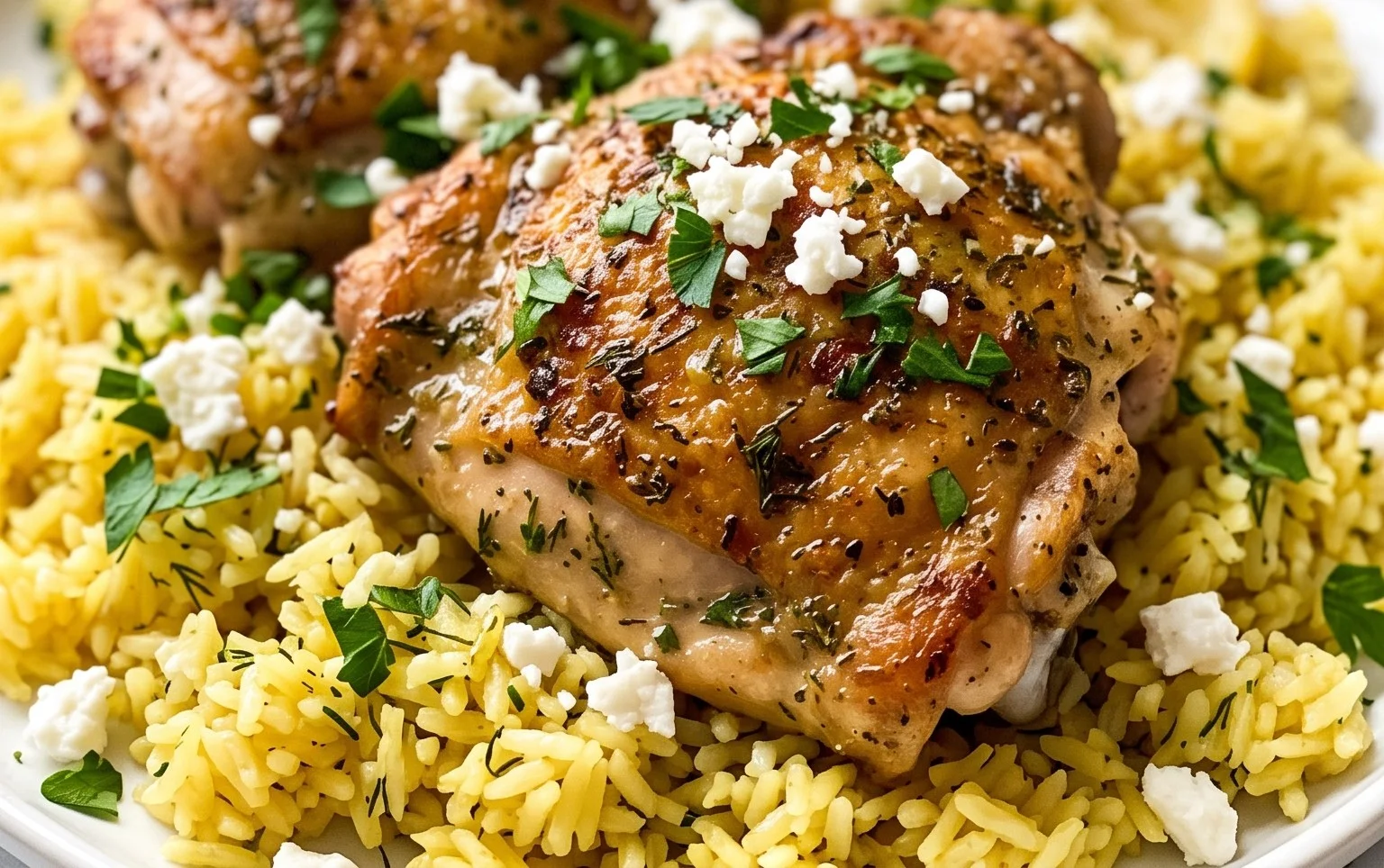 Greek Chicken and Lemon Rice (30 Minutes, One-Pot)