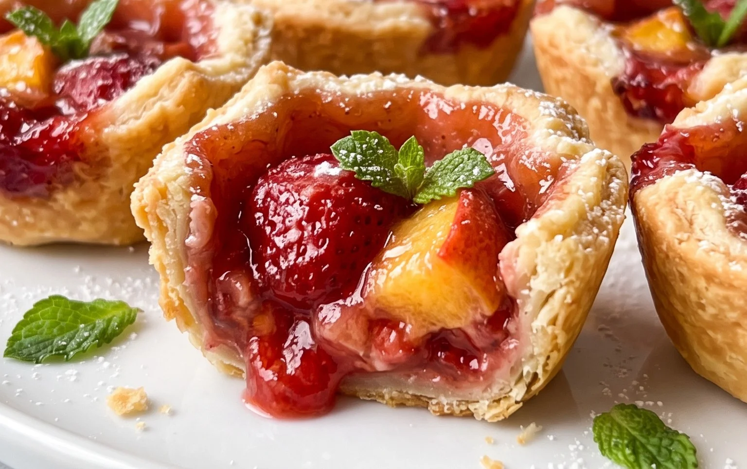 Strawberry Peach Pie Bites