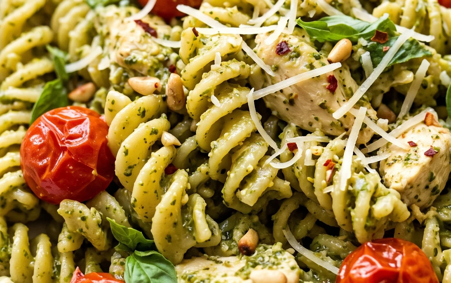 Creamy Chicken Pesto Pasta