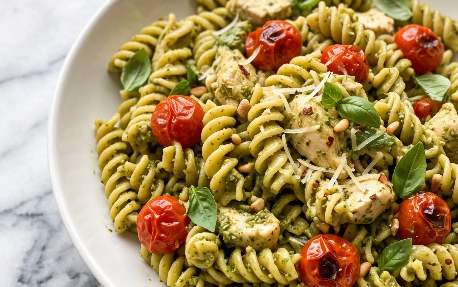 Creamy Chicken Pesto Pasta
