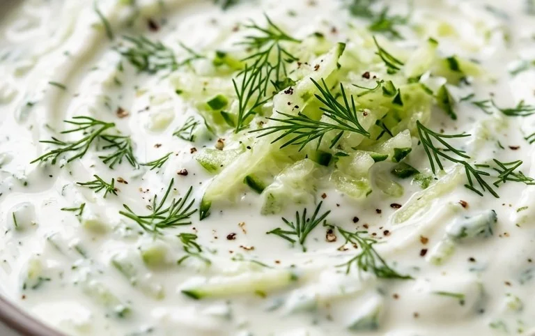 Cucumber Dip with Sour Cream and Dill