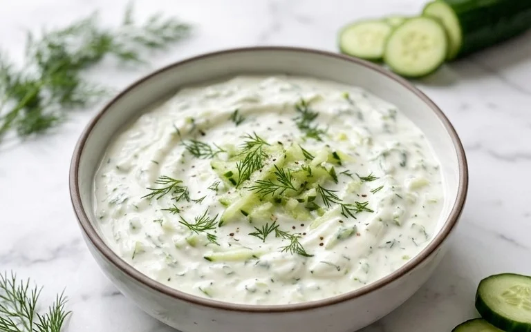 Cucumber Dip with Sour Cream and Dill