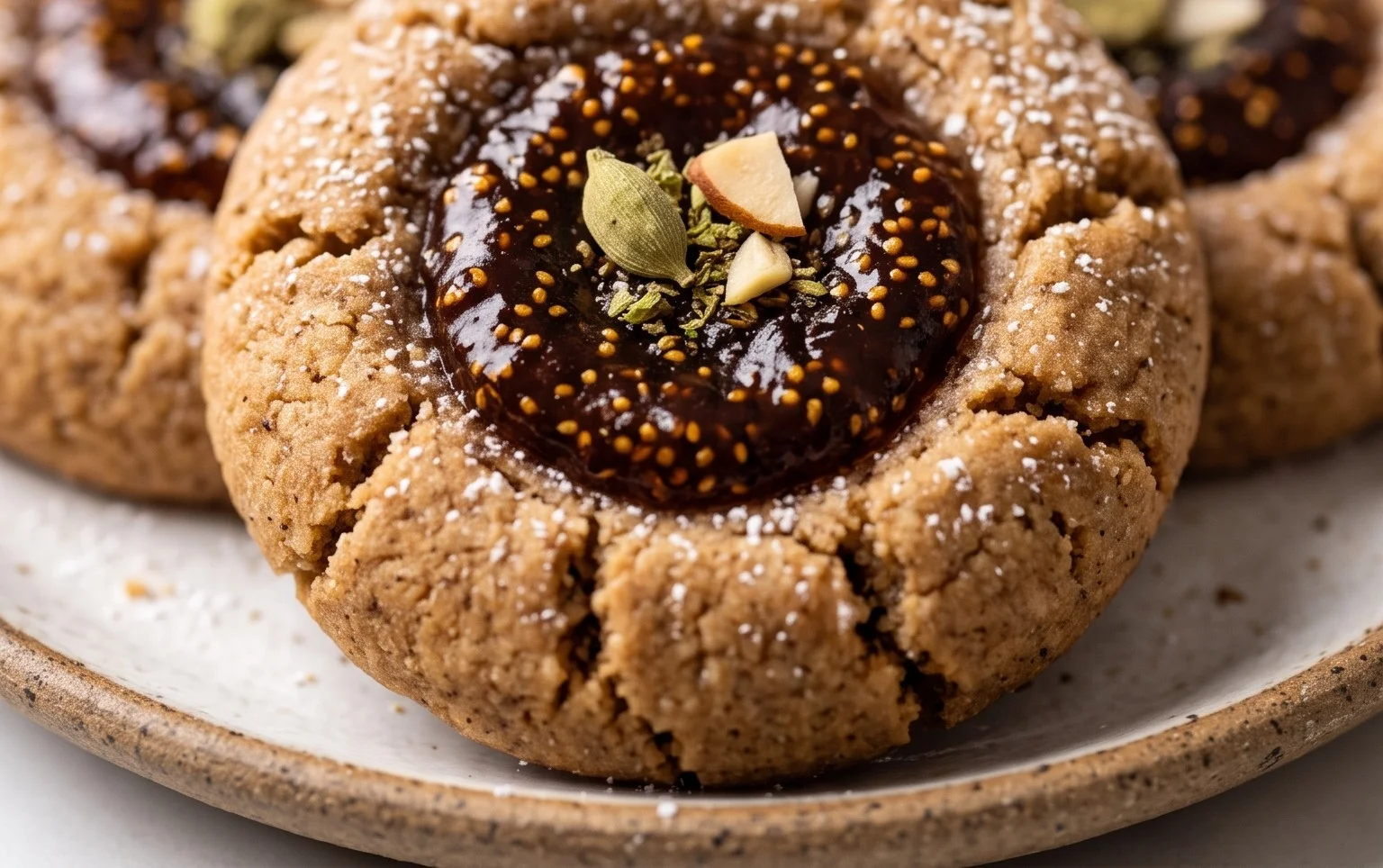Cardamom Fig Thumbprint Cookies