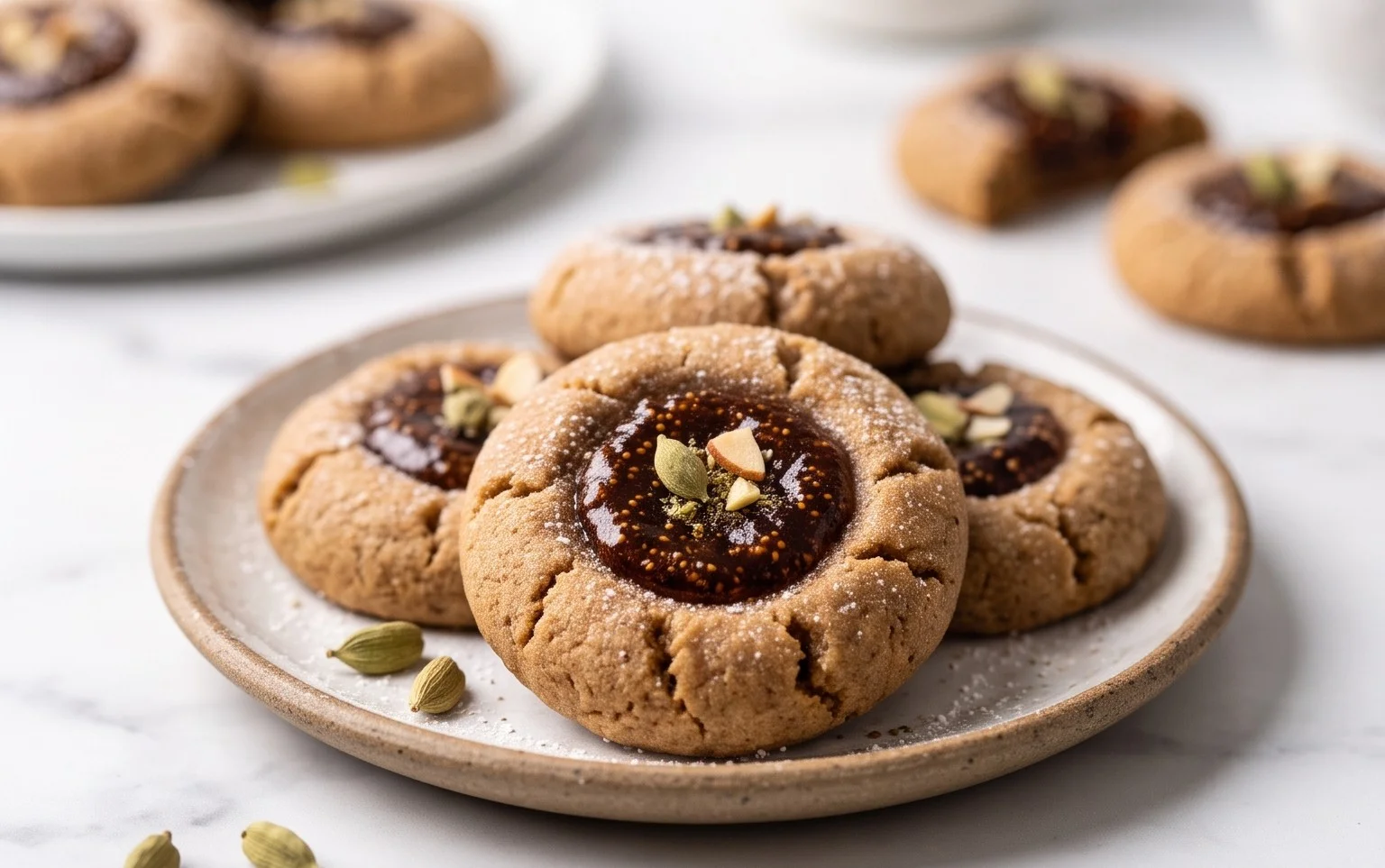 Cardamom Fig Thumbprint Cookies