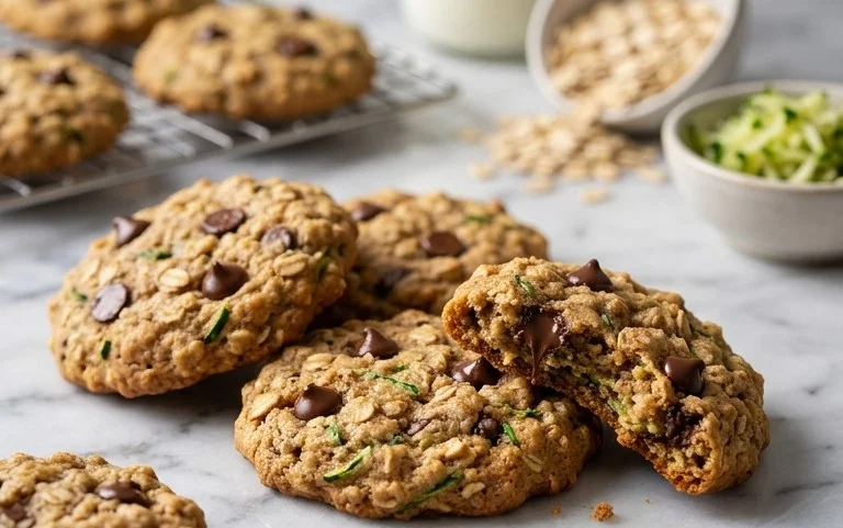 Healthy Zucchini Oatmeal Cookies