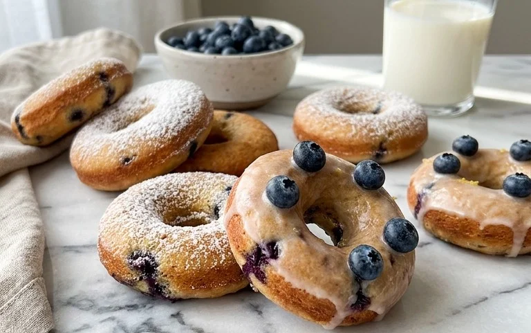 Blueberry Cake Donuts