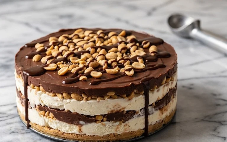 Buster Bar Ice Cream Cake